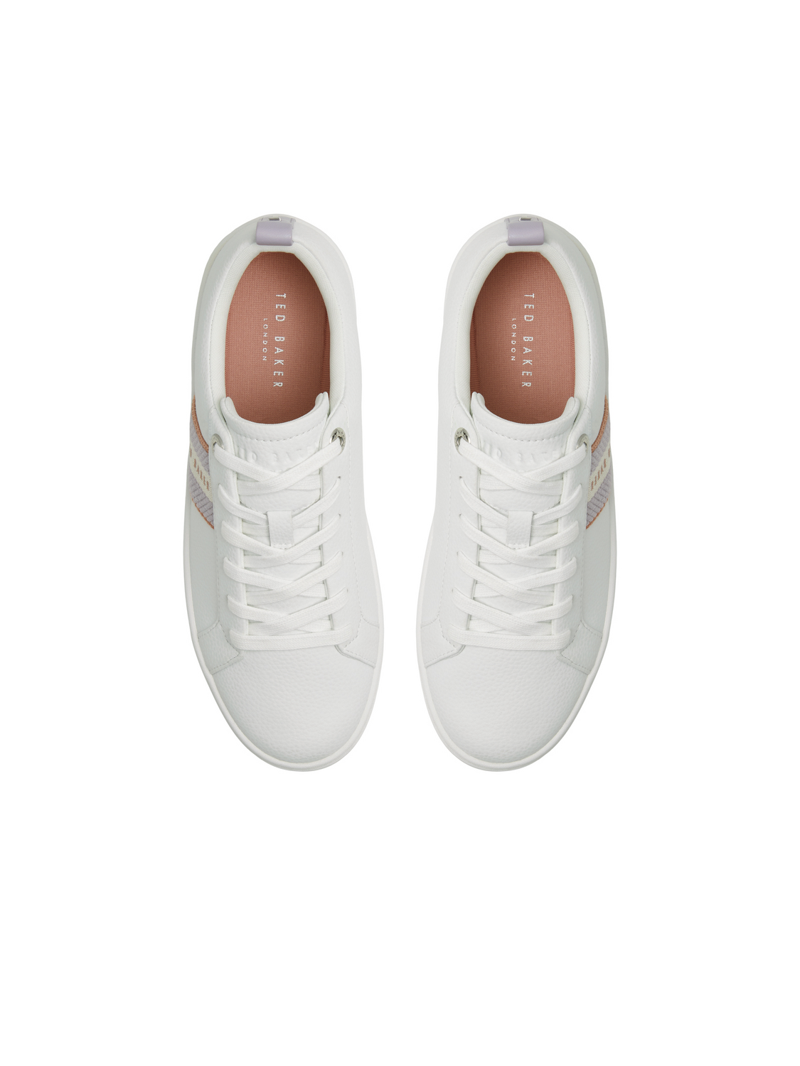 Logo Webbing Lace-Up Leather Sneakers