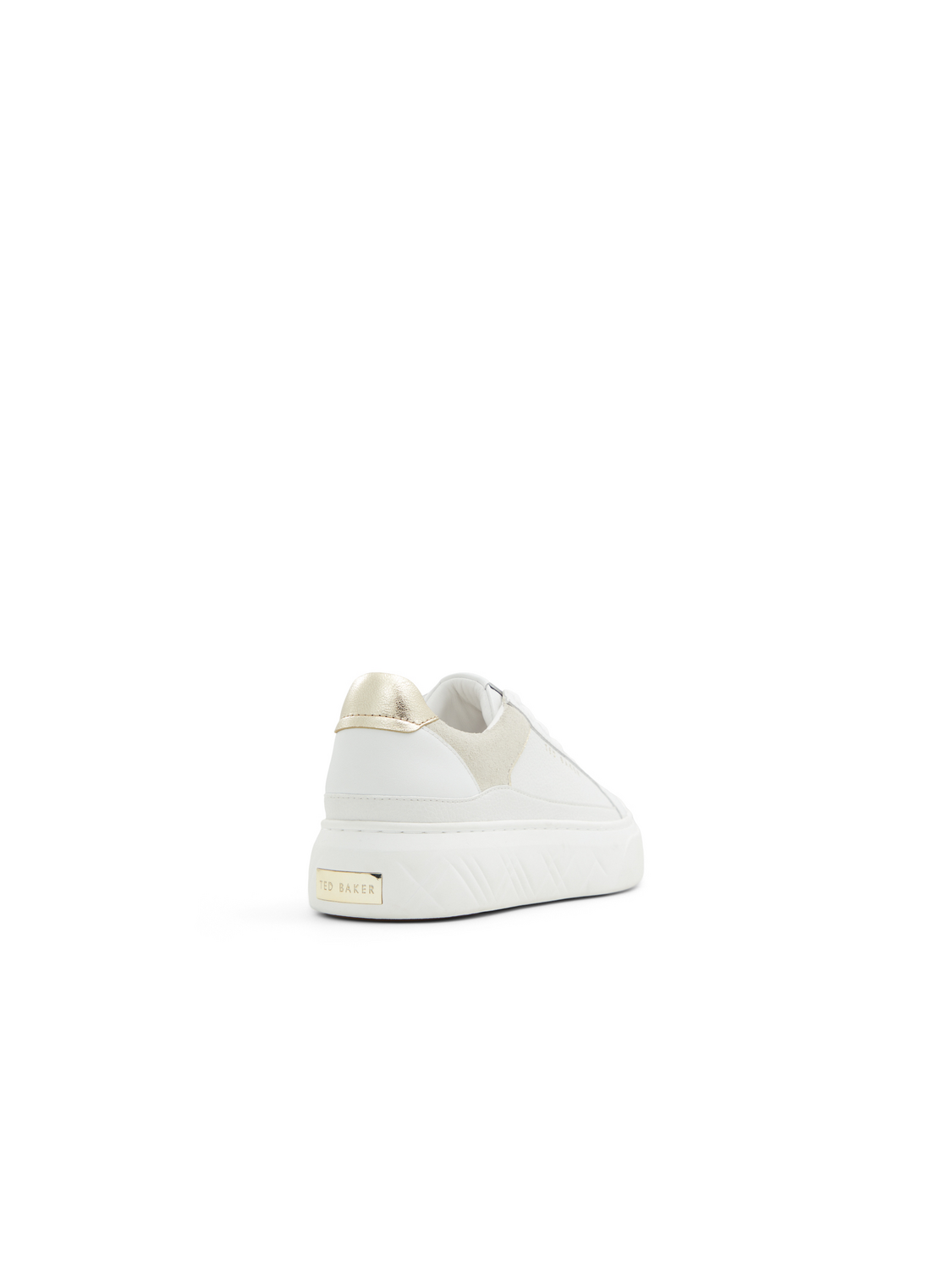Metallic Detail Leather Platform Sneakers