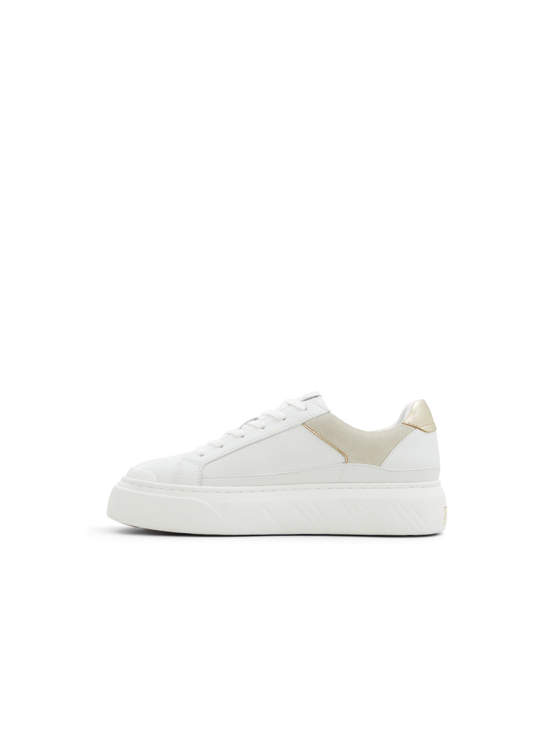 Metallic Detail Leather Platform Sneakers