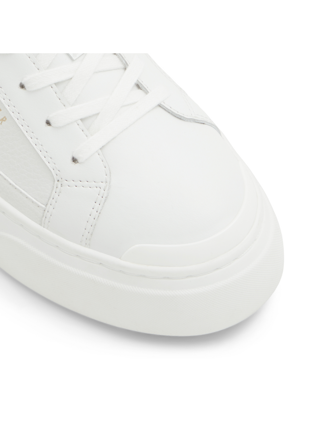 Metallic Detail Leather Platform Sneakers