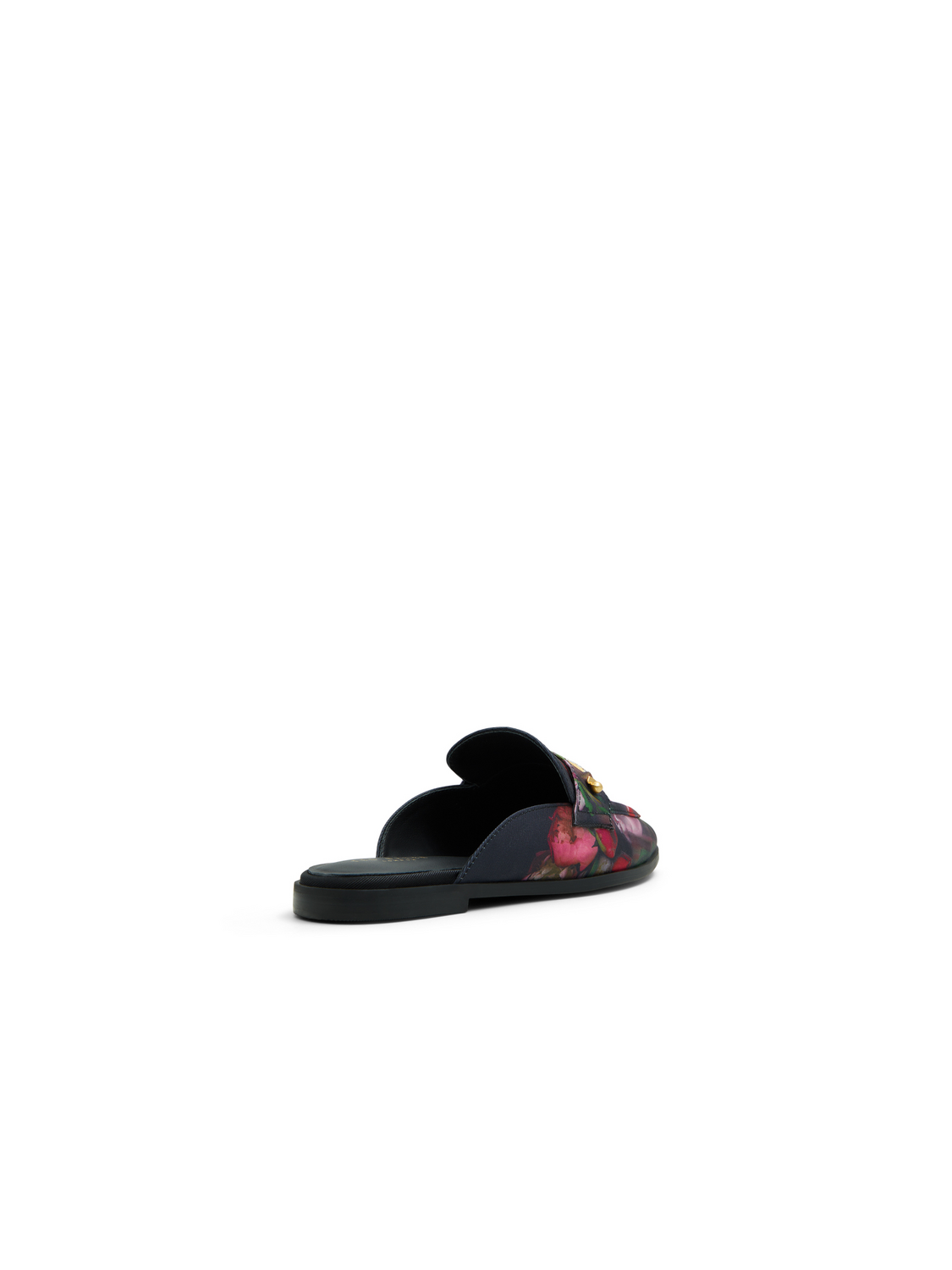 Floral Print Textured Mule Loafers