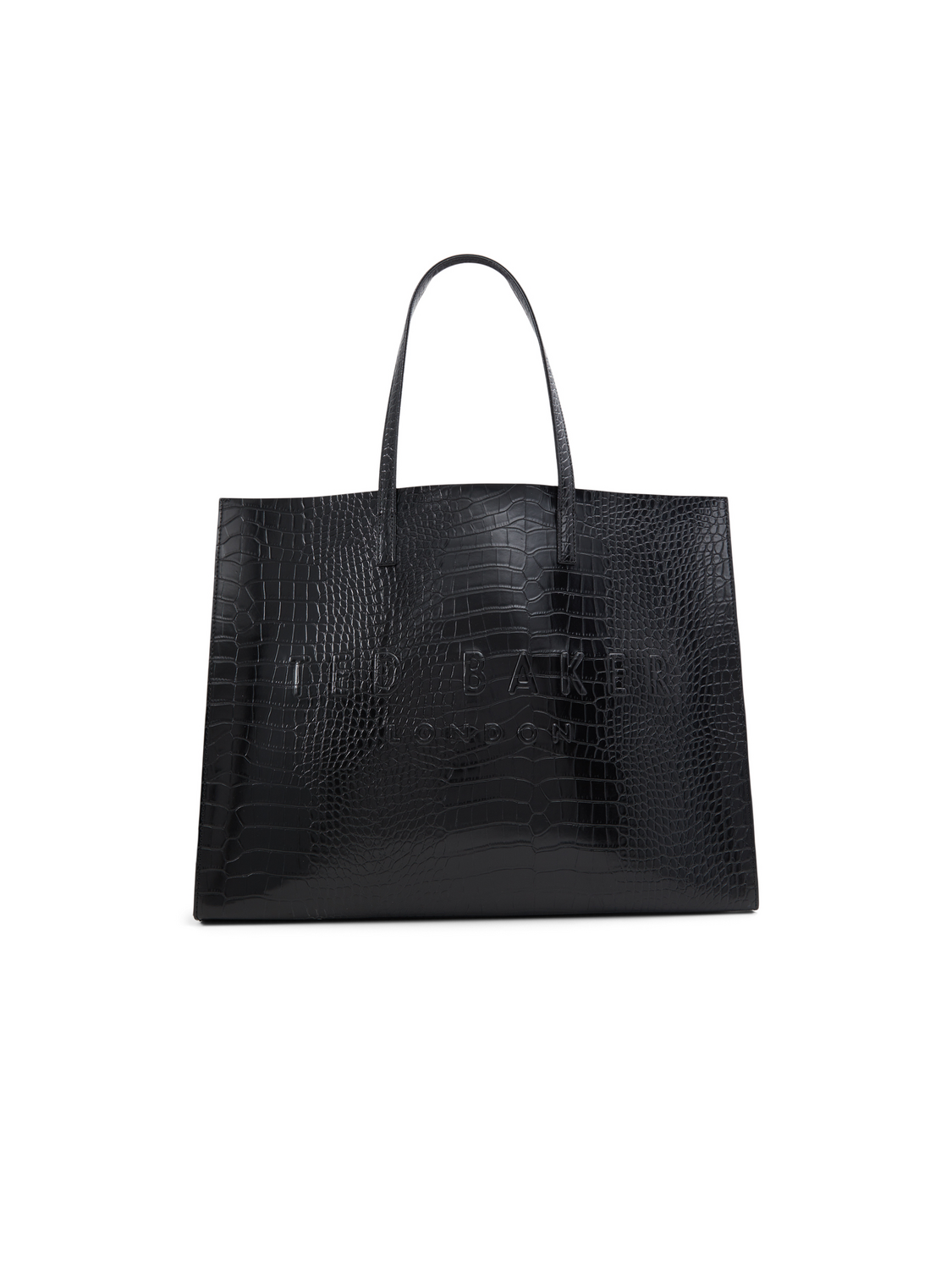 Croc Faux Leather Wide Icon Tote Bag