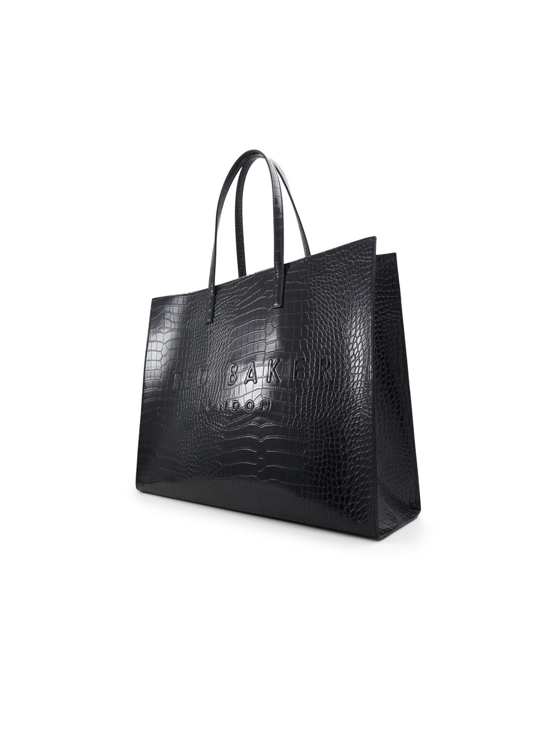 Croc Faux Leather Wide Icon Tote Bag
