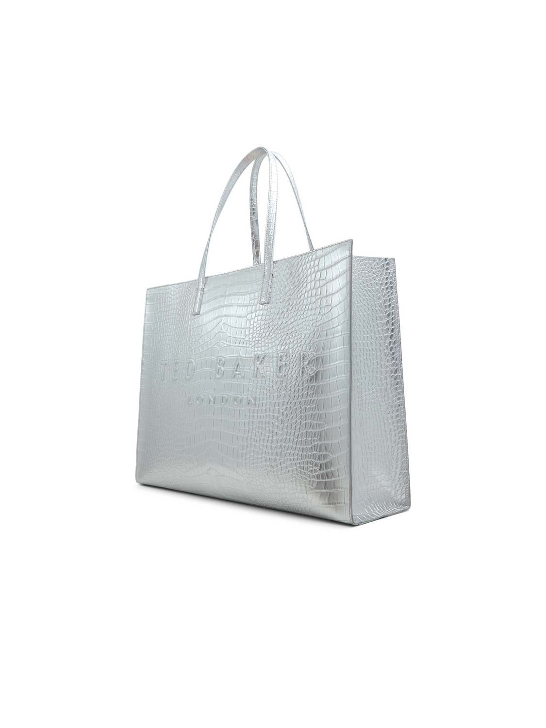Croc Faux Leather Wide Icon Tote Bag