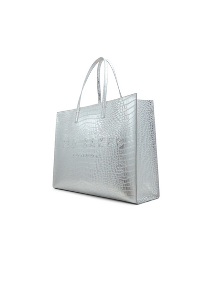 Croc Faux Leather Wide Icon Tote Bag