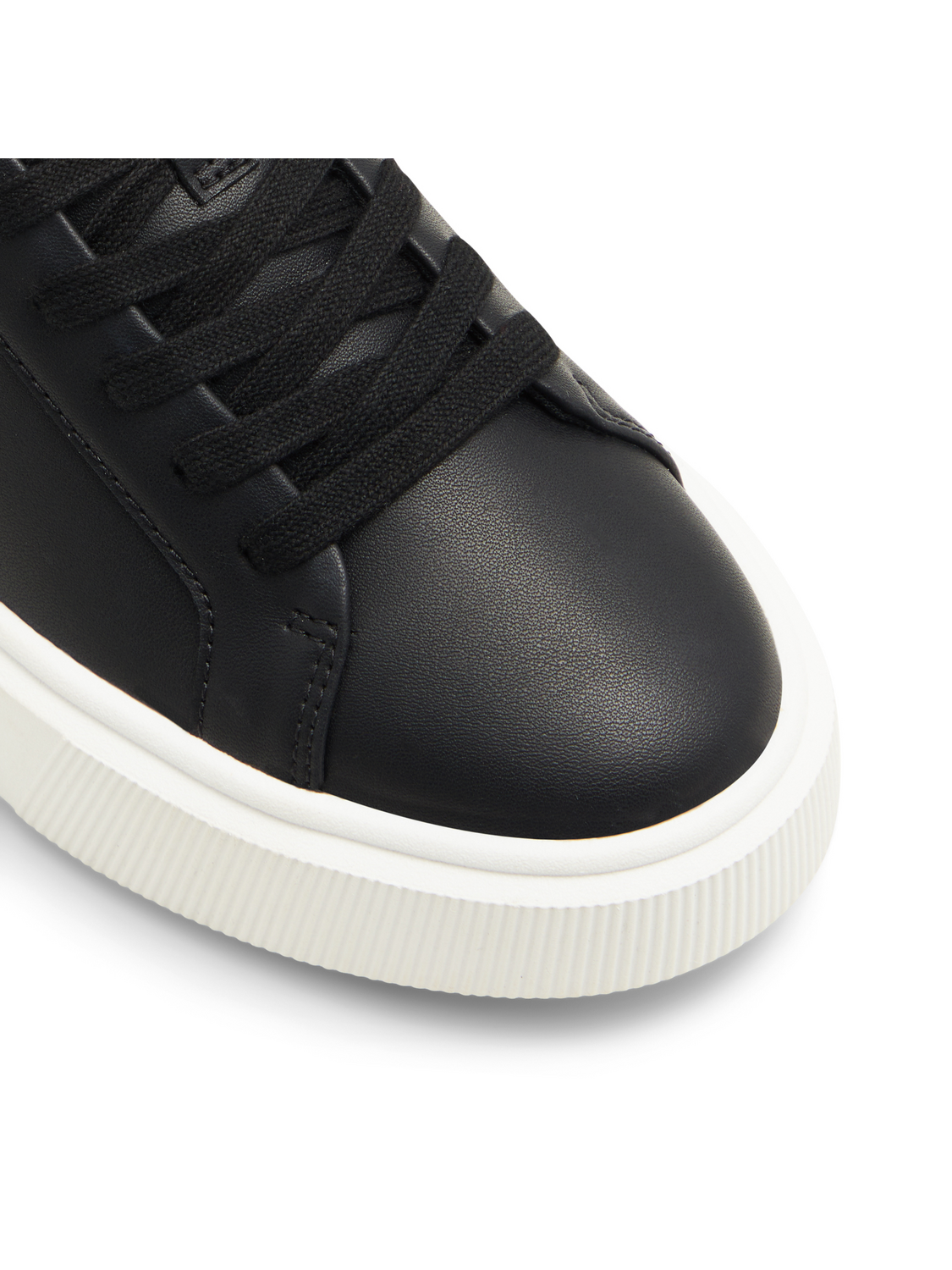 Floral Detail Leather Platform Sneakers