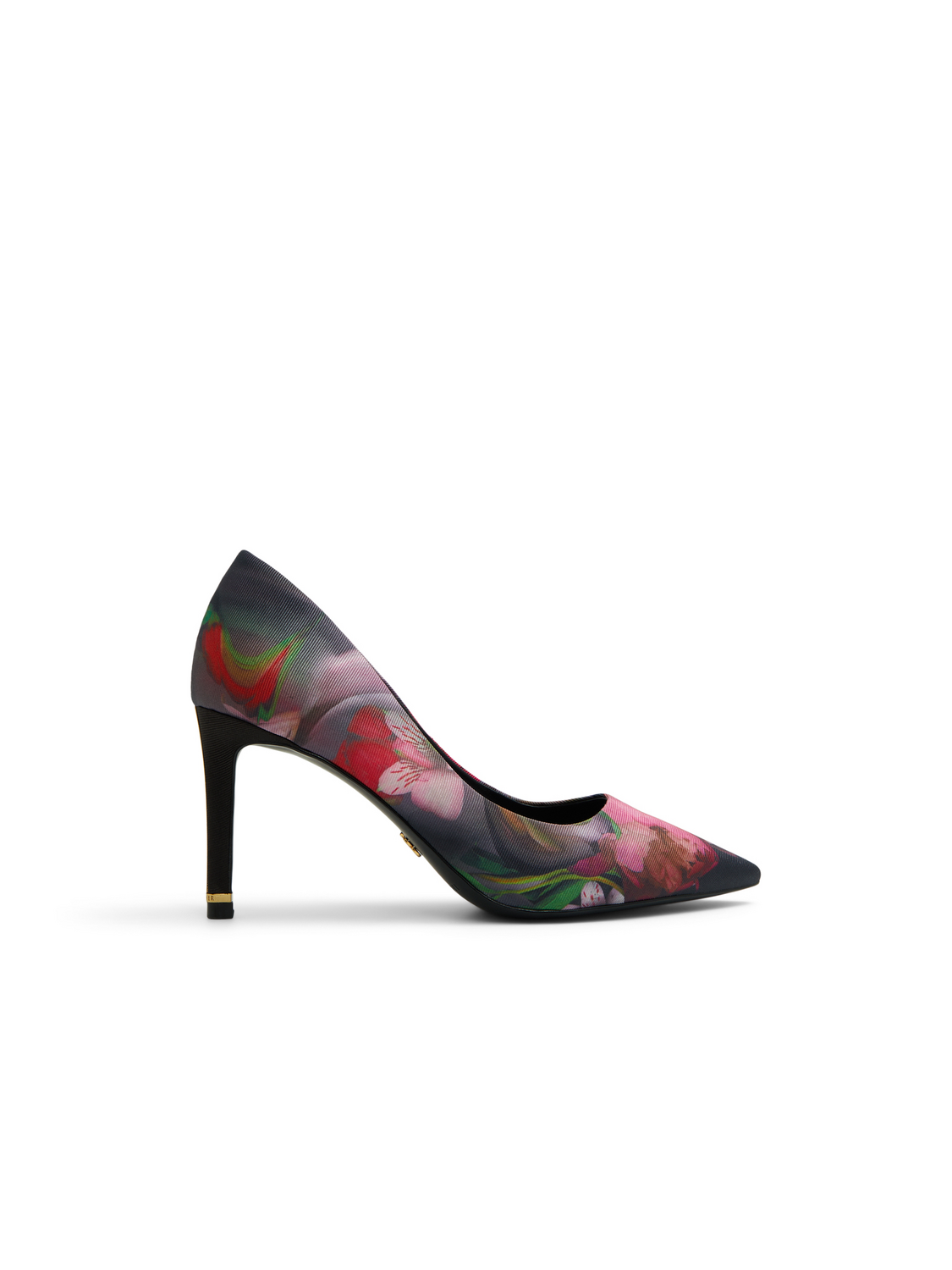 Floral Print Pointed Toe Heeled Pumps