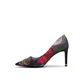 Floral Print Pointed Toe Heeled Pumps