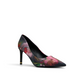 Floral Print Pointed Toe Heeled Pumps