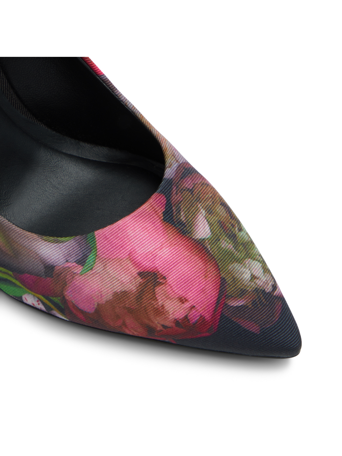 Floral Print Pointed Toe Heeled Pumps