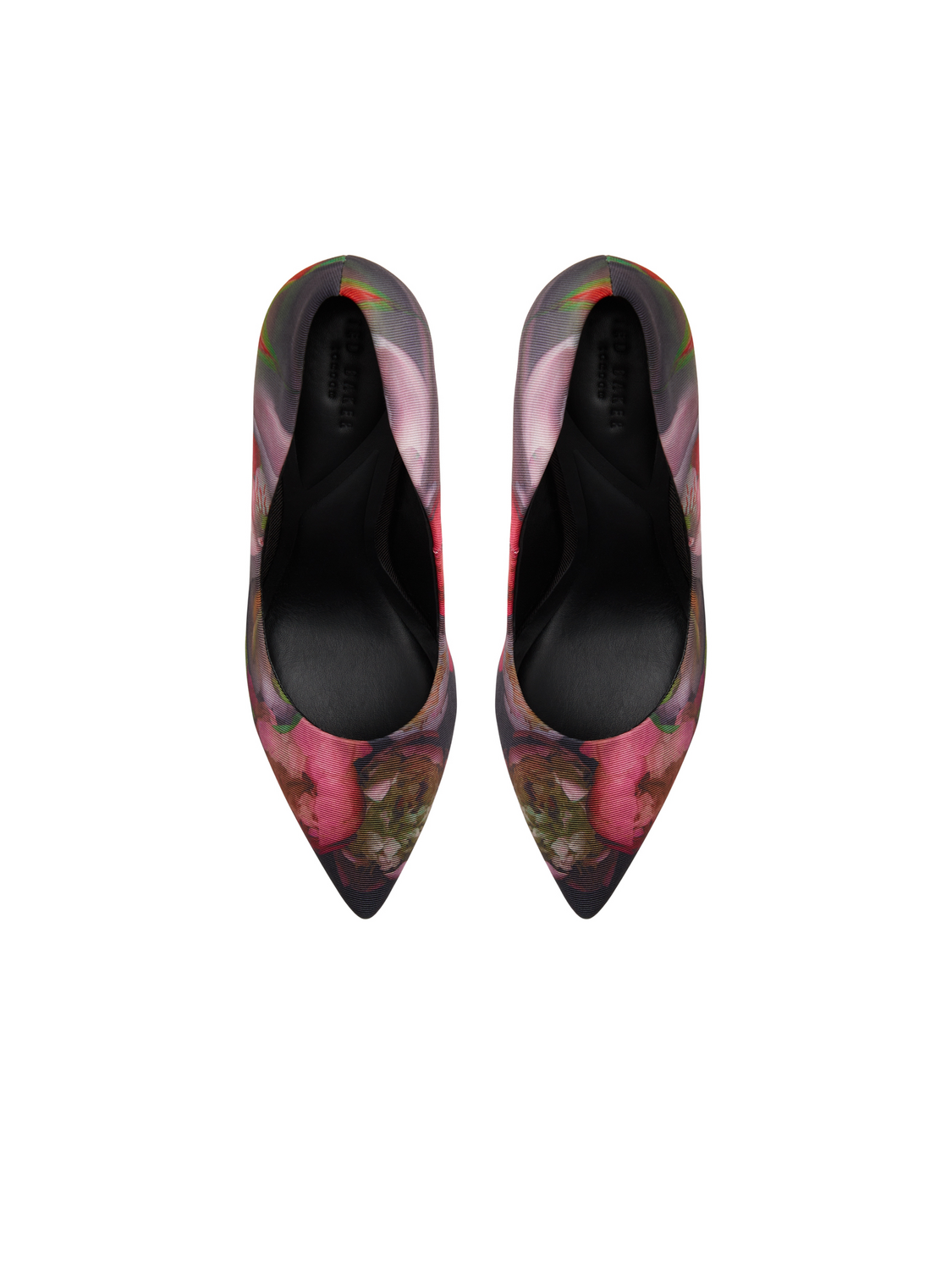 Floral Print Pointed Toe Heeled Pumps
