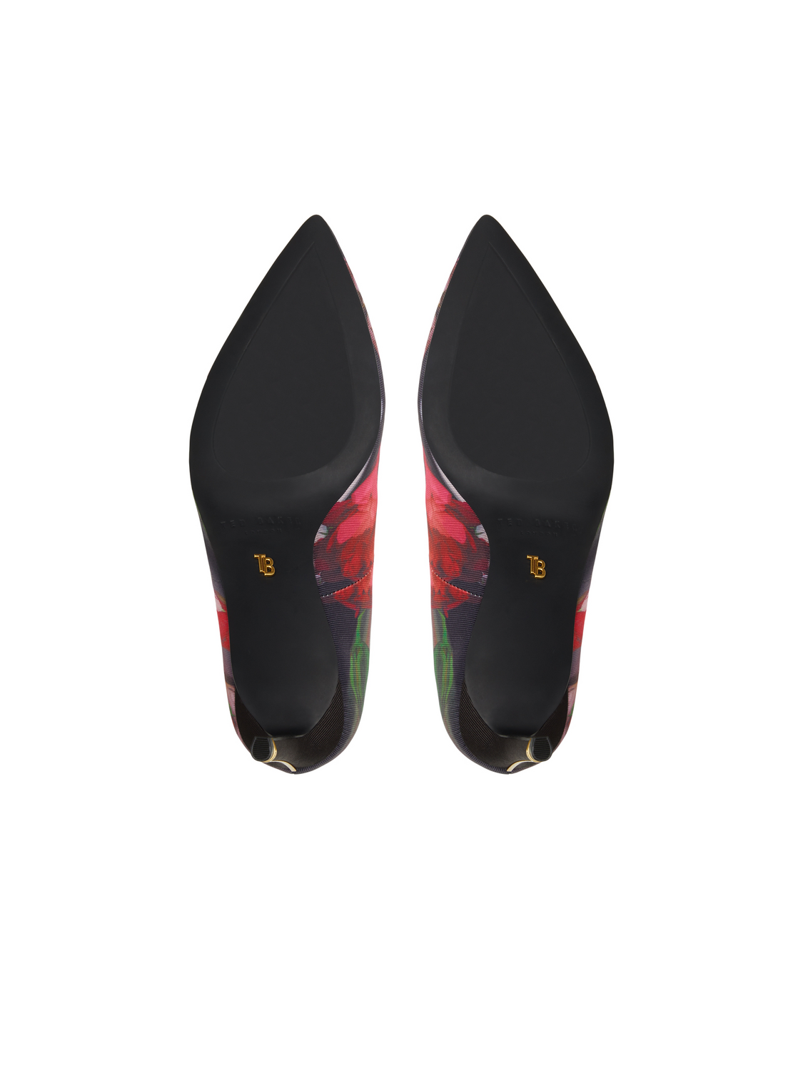 Floral Print Pointed Toe Heeled Pumps
