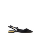 Bow Detail Slingback Leather Ballet Flats