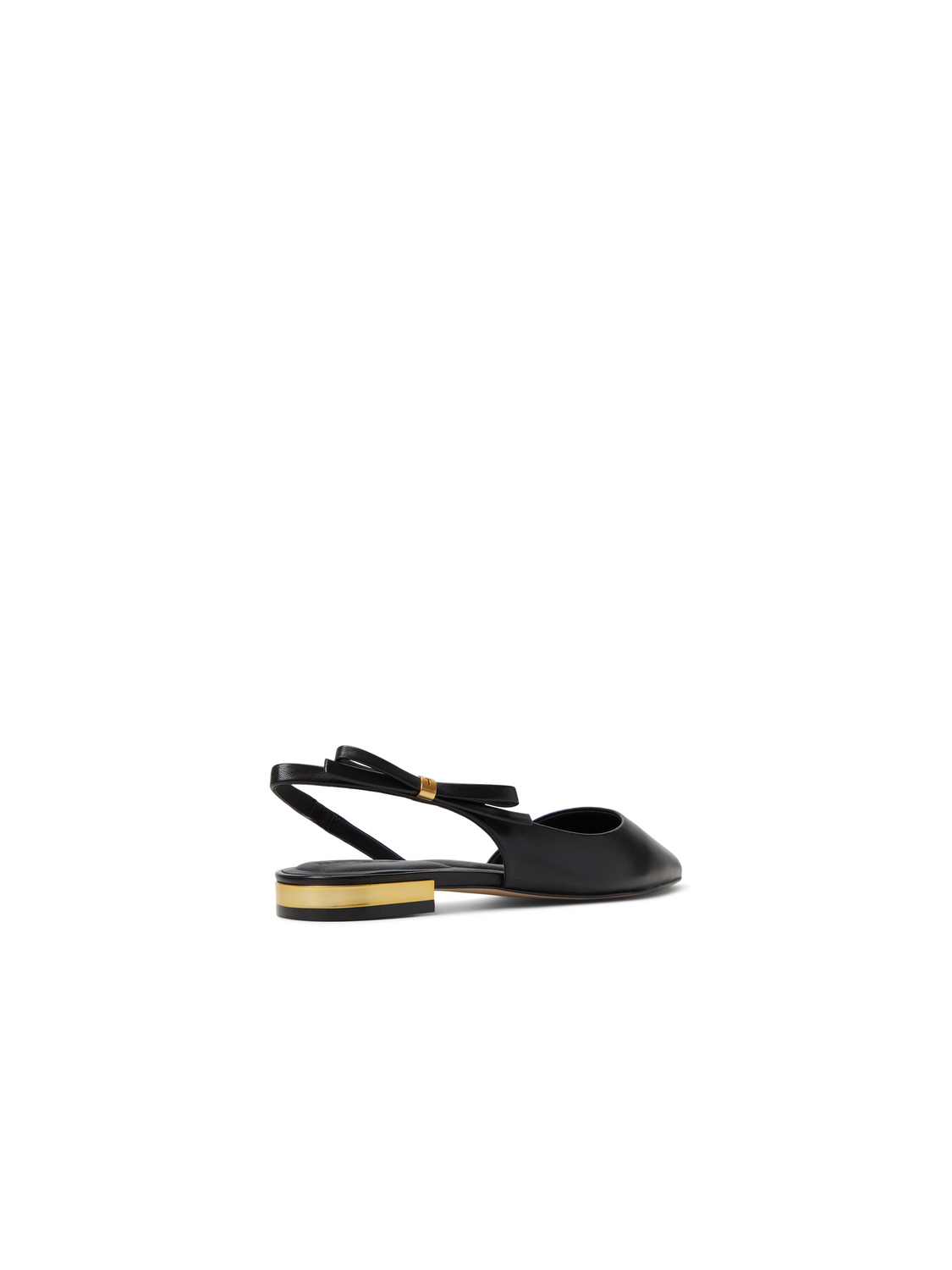 Bow Detail Slingback Leather Ballet Flats
