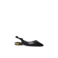 Bow Detail Slingback Leather Ballet Flats