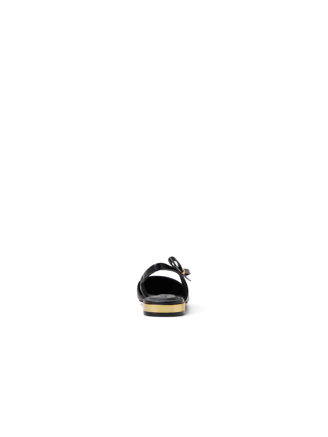Bow Detail Slingback Leather Ballet Flats