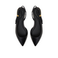 Bow Detail Slingback Leather Ballet Flats