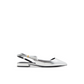 Bow Detail Slingback Leather Ballet Flats