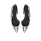 Bow Detail Slingback Leather Ballet Flats