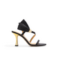 Bow Embellishment Satin Heeled Sandals