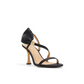 Bow Embellishment Satin Heeled Sandals