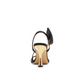 Bow Embellishment Satin Heeled Sandals