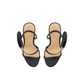 Bow Embellishment Satin Heeled Sandals