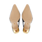 T Buckle Leather Slingback Heeled Pumps