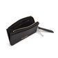 Key Charm Zipped Leather Card Holder