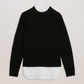 Bobble Detail Shirt Hem Knitted Jumper