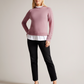 Bobble Detail Shirt Hem Knitted Jumper