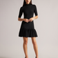 Pleated Hem Bodycon Knit Mini Dress