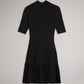 Pleated Hem Bodycon Knit Mini Dress