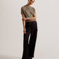 Metallic Knitted Short Sleeve Top