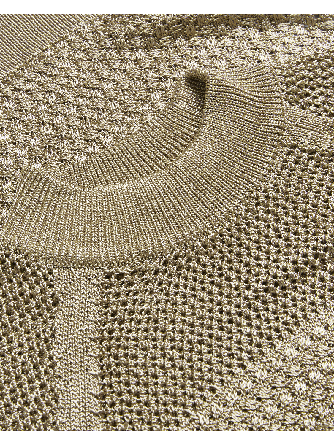 Metallic Knitted Short Sleeve Top