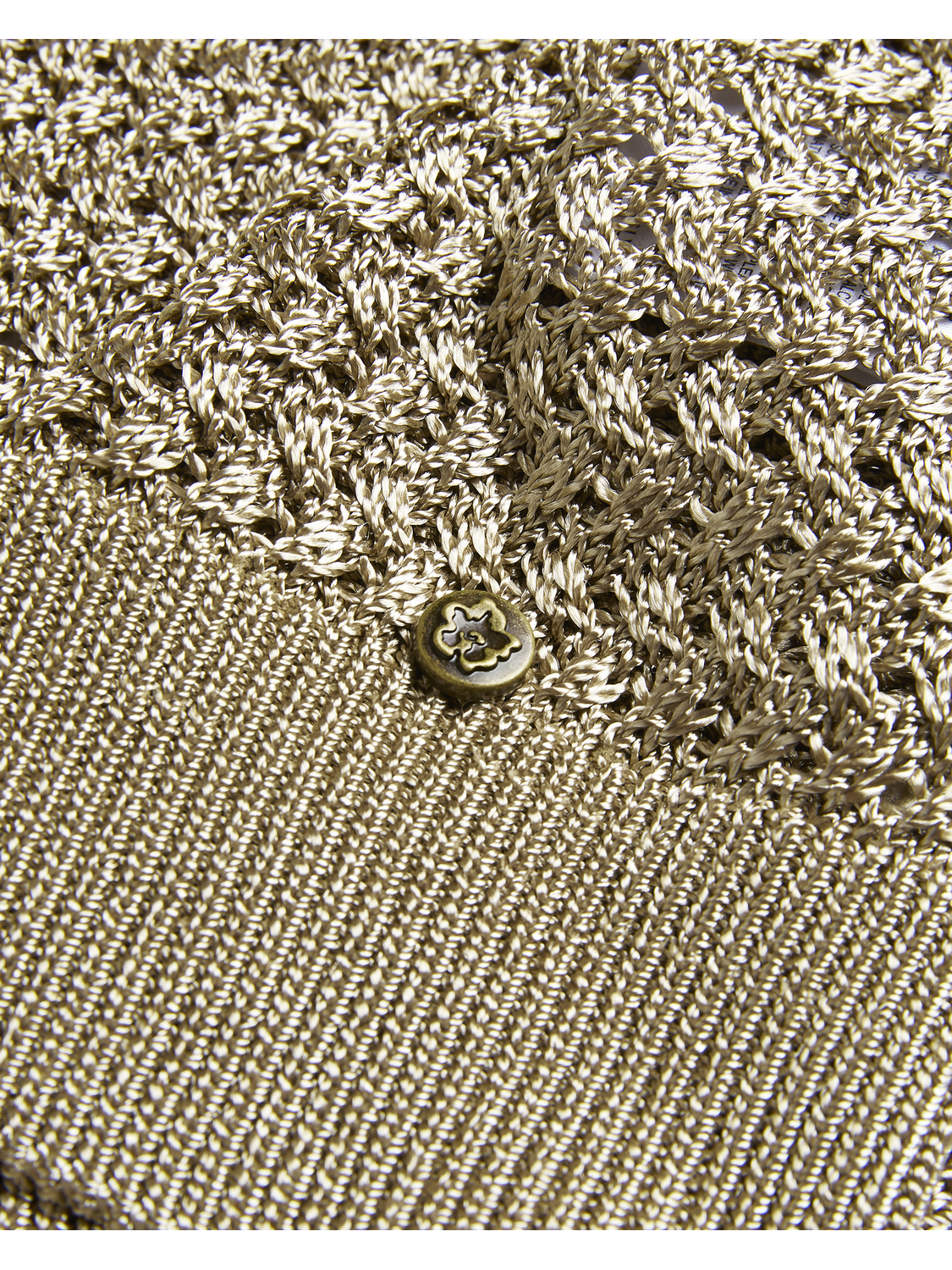 Metallic Knitted Short Sleeve Top