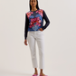 Woven Front Printed Jumper