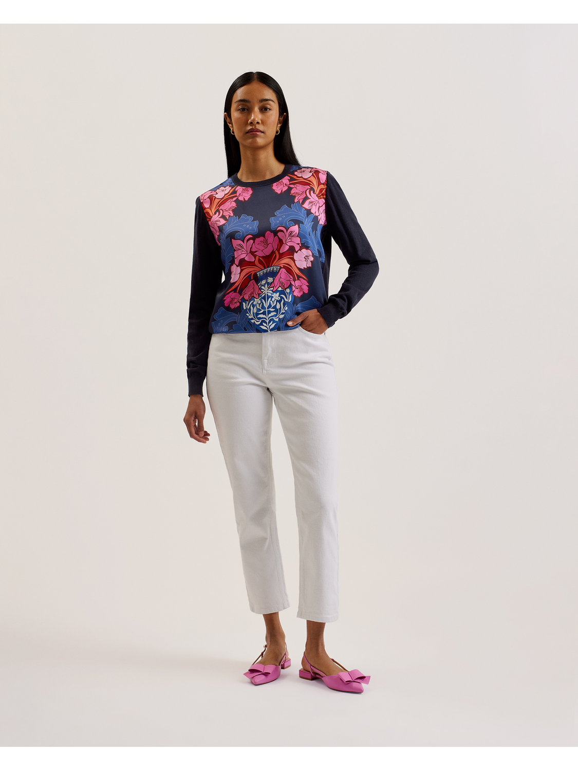 Woven Front Printed Jumper