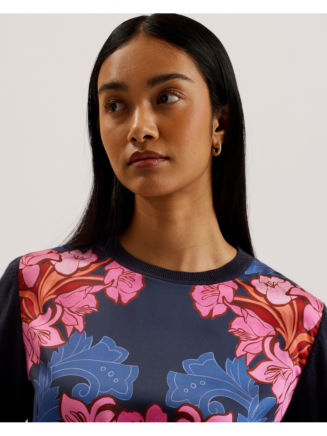 Woven Front Printed Jumper