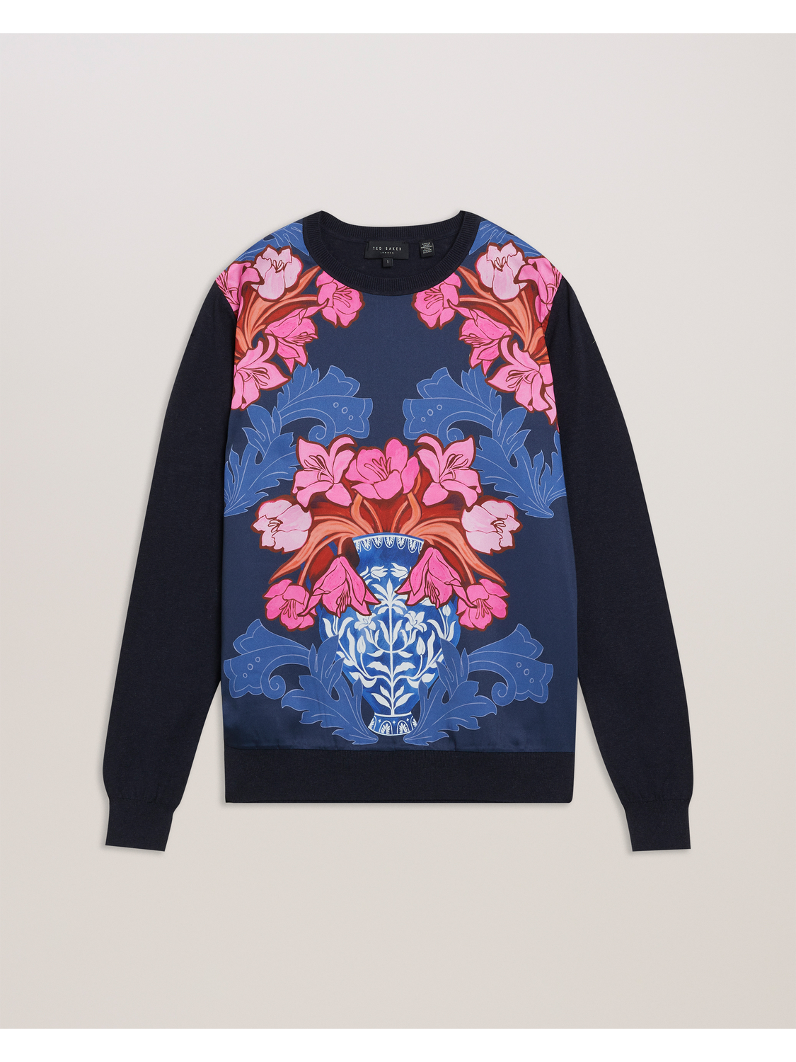Woven Front Printed Jumper