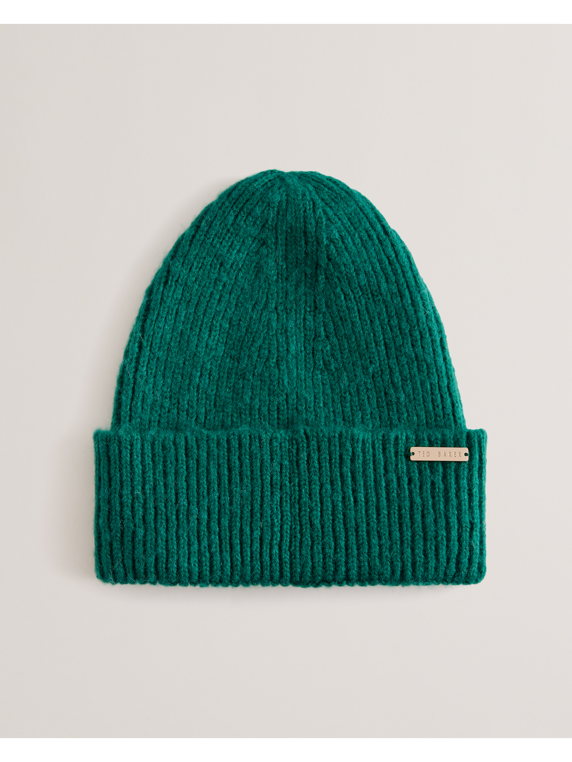 Wool Blend Ribbed Knit Beanie Hat