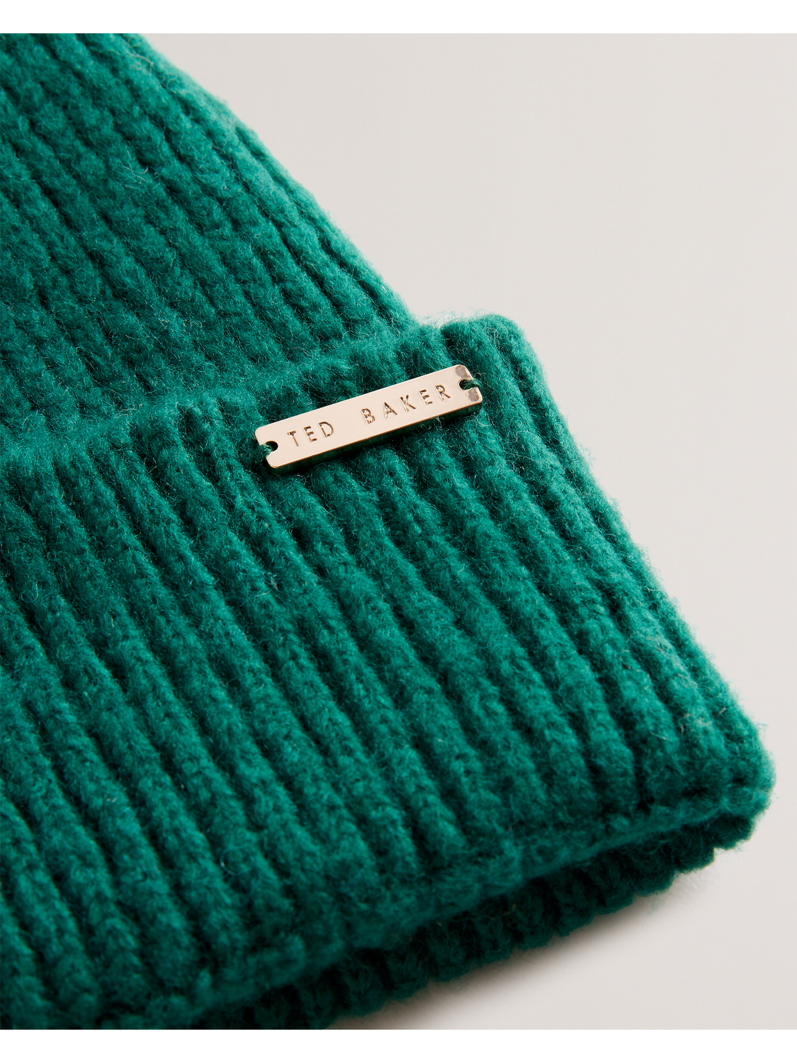 Wool Blend Ribbed Knit Beanie Hat