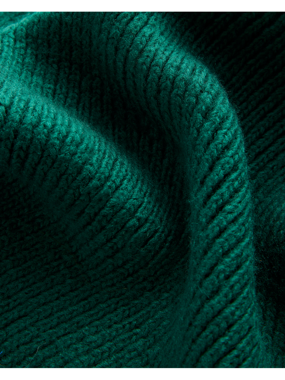 Ribbed Wool Blend Knitted Scarf