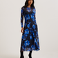 Mesh Long Sleeve Printed Dress