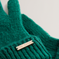 Wool Blend Ribbed Knit Gloves