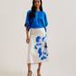 Batwing Short Sleeve Satin Blouse