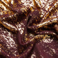 Foil Print High Neck Mesh Top