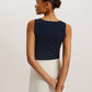 V-Neck Slim Fit Sleeveless Knit Top