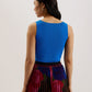 V-Neck Slim Fit Sleeveless Knit Top
