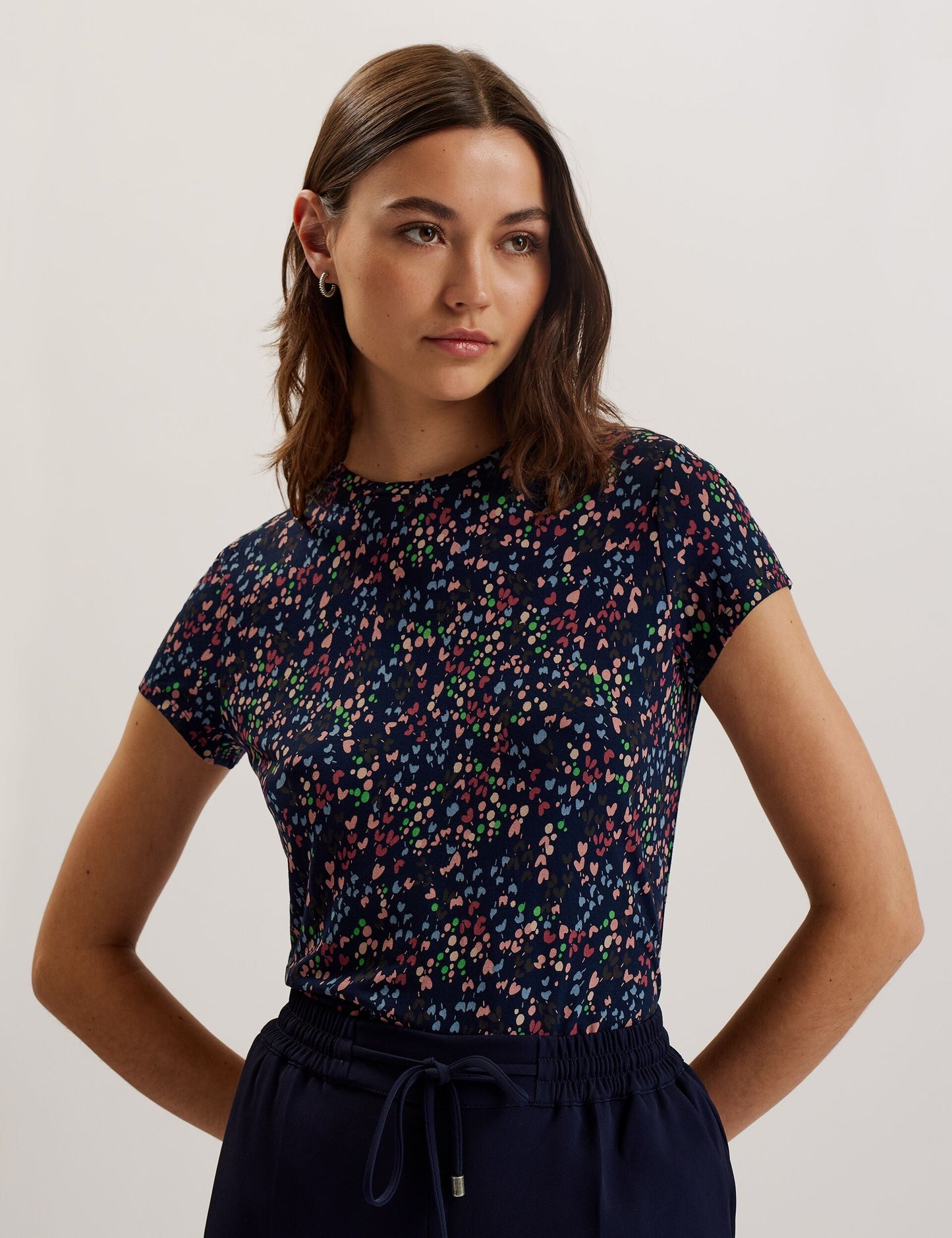 Heart Printed Fitted Tee